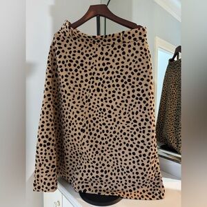 Ann Taylor Black and Tan Polka Dot Skirt